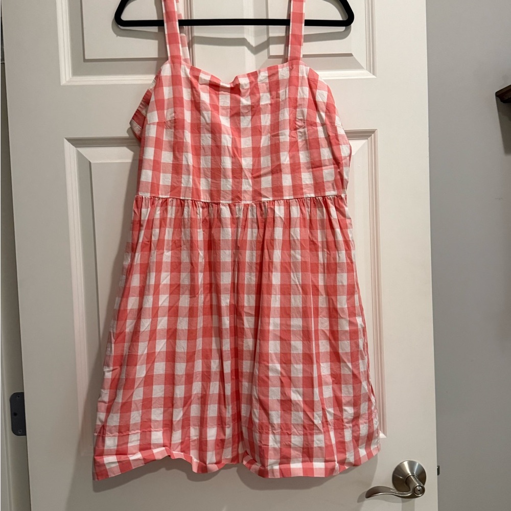 Pink and White Gingham Dress